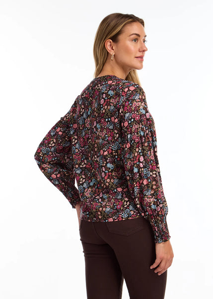 FDJ - GRAMERCY PRINT BLOUSE WITH SMOCK CUFF - 7150397