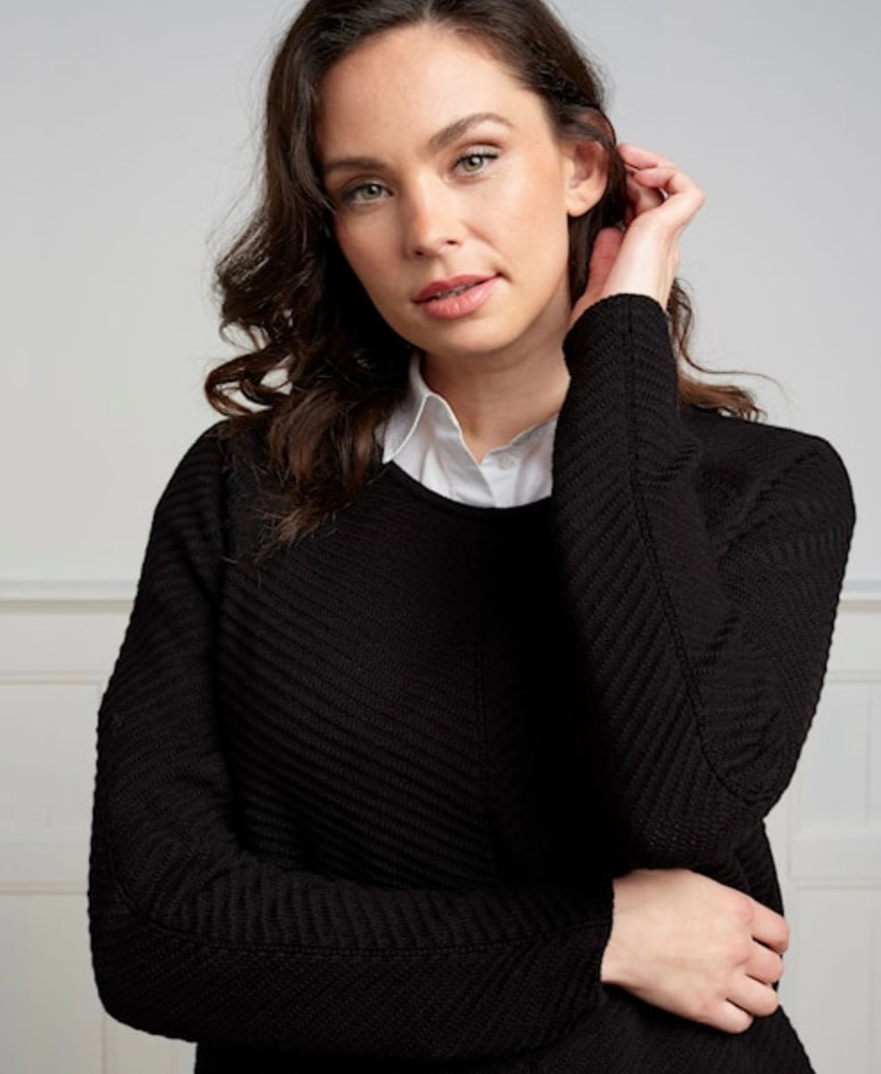 SKOVHUUS -ORGANIC COTTON DIAGONAL RIB SWEATER - 1366 -  3 colours