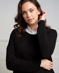 SKOVHUUS -ORGANIC COTTON DIAGONAL RIB SWEATER - 1366 -  3 colours