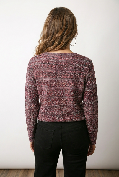 SKOVHUUS - MARL STRIPE CREW NECK SWEATER - 4400 - 2 Colours