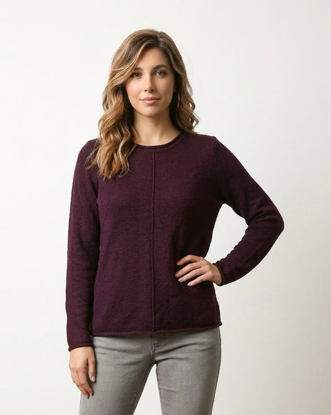 SKOVHUUS - ORGANIC COTTON ROLL CREW NECK  - 2954- 2 COLOURS