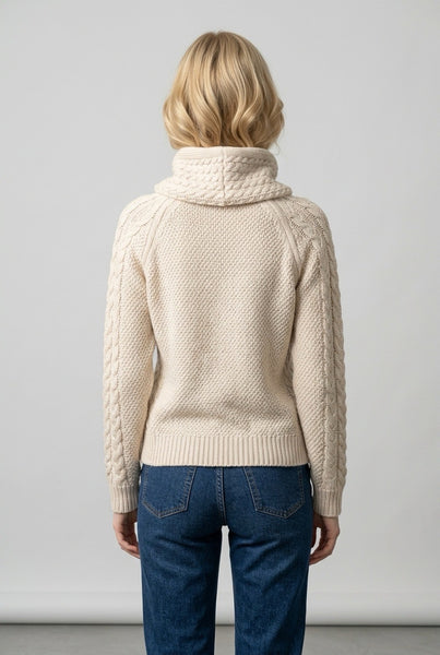 CANADA KNITWEAR - COTTON FUNNEL NECK SWEATER - 5245 - 2 colours