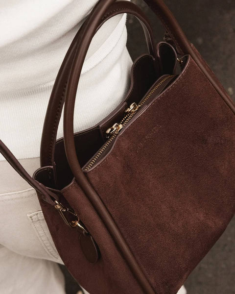 LOUENHIDE - STEFFIE FAUX SUEDE MINI TOTE BAG