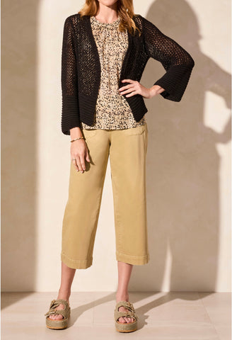 TRIBAL - BELL SLEEVE OPEN STITCH KNIT CARDIGAN - 5758O-5245