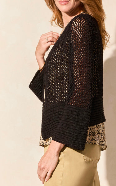 TRIBAL - BELL SLEEVE OPEN STITCH KNIT CARDIGAN - 5758O-5245 - 2 Colours