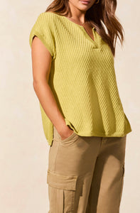 TRIBAL - SPLIT V NECK SWEATER - 5704O-5224 - 2 Colours