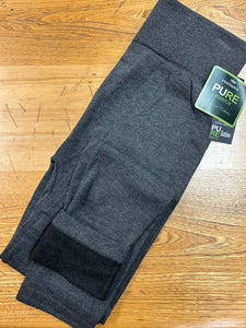 PURE ESSENCE -  CHARCOAL BAMBOO FLEECE LINED LEGGINGS - 401-2470