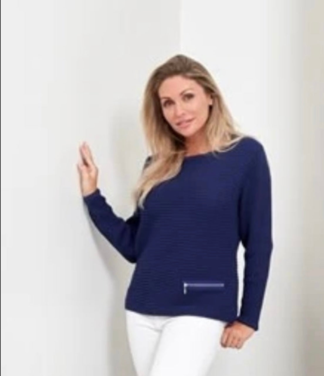 SKOVHUUS - ORGANIC COTTON RIB W/ ZIP DETAIL SWEATER - 5353- 8 Colours