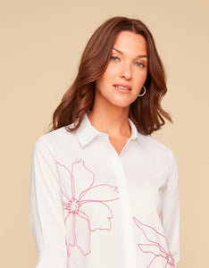 RENUAR -  FLORAL EMBROIDERED SHIRT - R5152-790