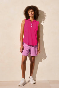 TRIBAL - PERFORMANCE SPORT SPF 50 -SLEEVELESS POLO TOP - 2061O-3506 - 3 Colours