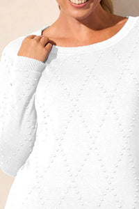 TRIBAL - CREW NECK SWEATER W/ THUMB HOLES - 2107O-8121