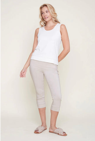 RENUAR - PULL ON COMFORT WAIST CAPRI - R8088-E730- 3 Colours