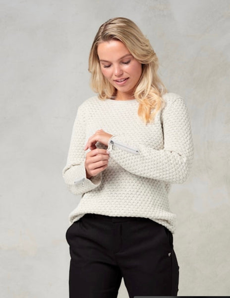SKOVHUUS - ORGANIC COTTON POPCORN KNIT SWEATER - 6750