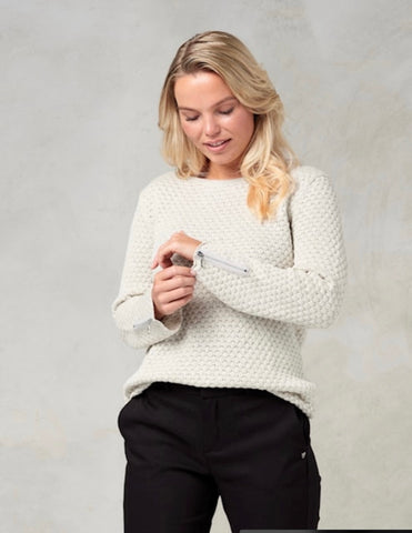 SKOVHUUS - ORGANIC COTTON POPCORN KNIT SWEATER - 6750