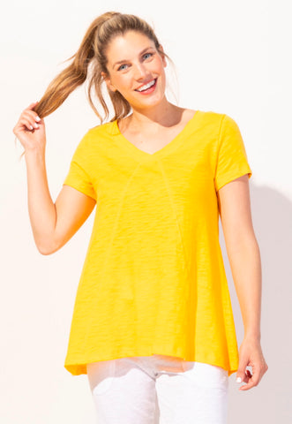 ESCAPE - COTTON JERSEY V-NECK TUNIC - E10022S5 - 3 Colours