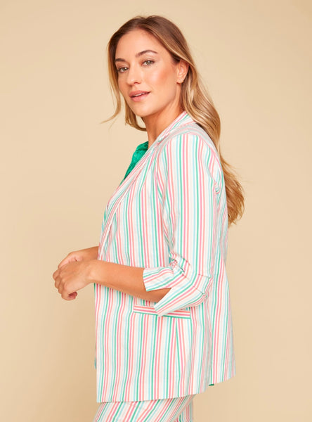 RENUAR - SEERSUCKER STRIPE BLAZER JACKET - R3650-E1828 - 2 Colours