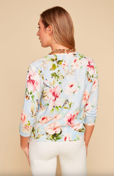 RENUAR - SOFT FLORAL COTTON SWEATER - R6936- 4482