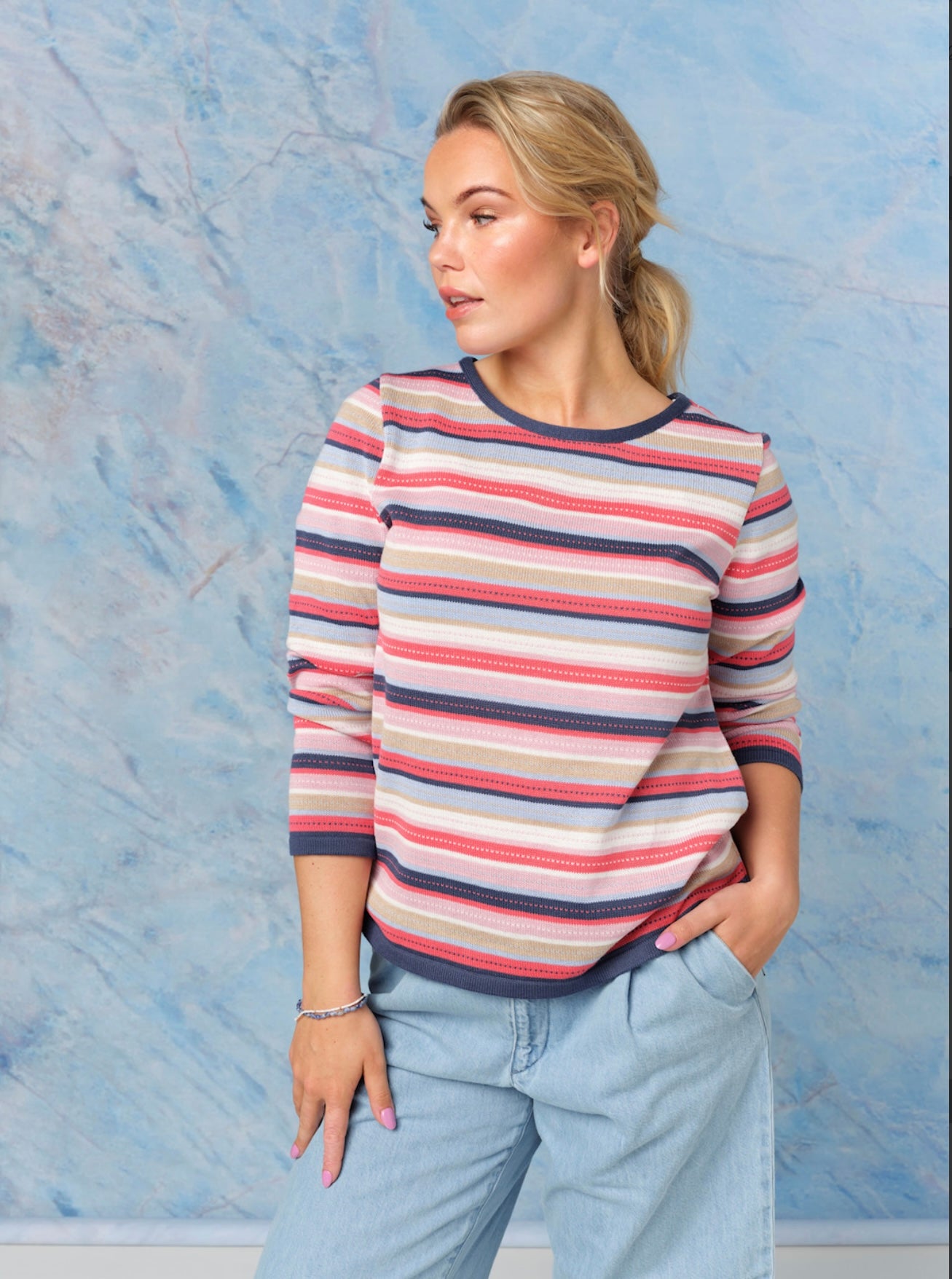 SKOVHUUS - MULTI STRIPE SWEATER - 3841