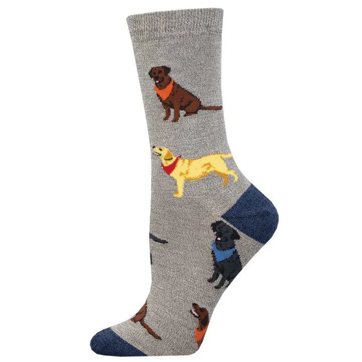 SOCKSMITH BAMBOO CREW SOCKS - LOVING LABRADORS