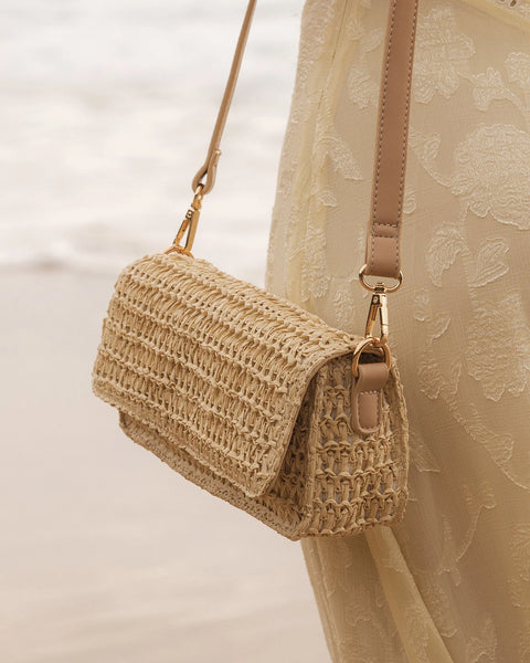 LOUENHIDE - FREYA RAFFIA CROSSBODY BAG