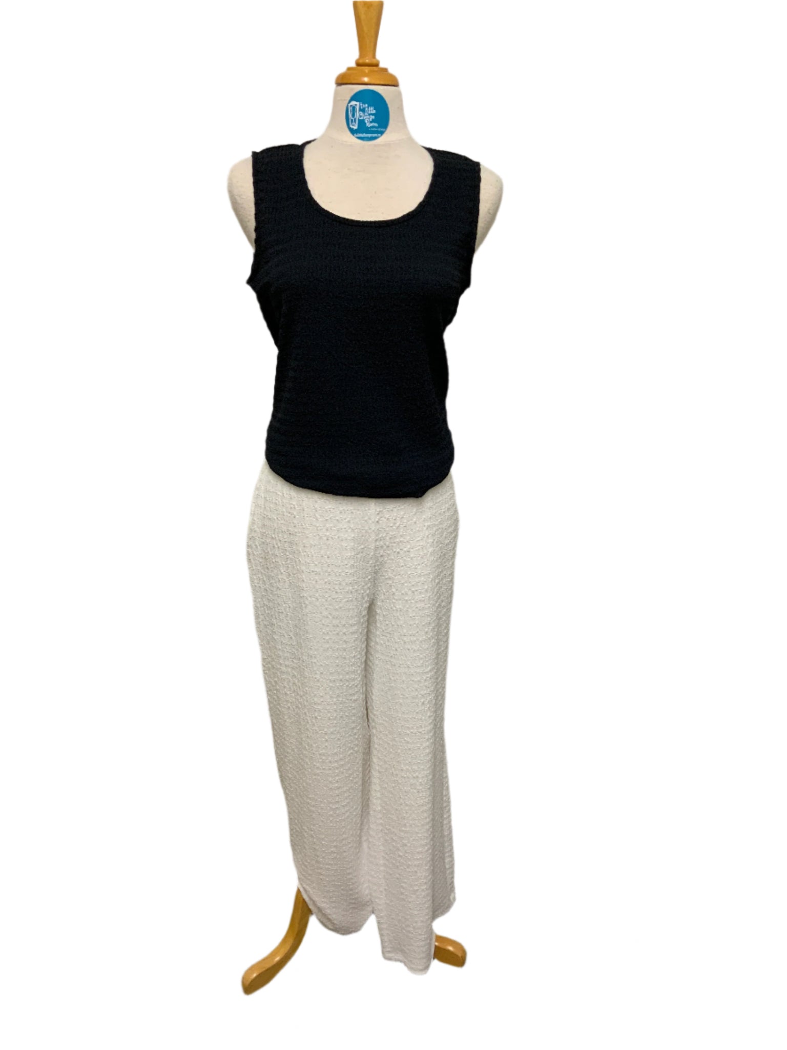PURE ESSENCE - BUBBLE TEXTURE FLOWY PANT - 599-2381