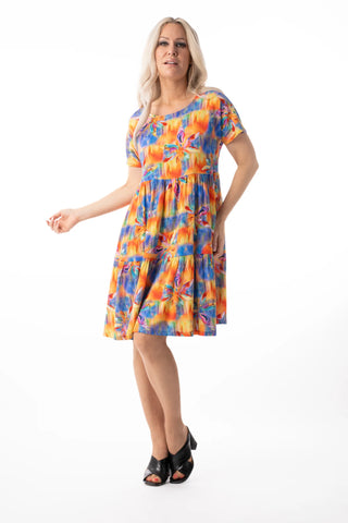 PURE ESSENCE - ENCHANTED BLOOM PRINT TIERED DRESS - 583-5086