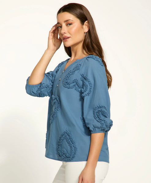 FDJ - EMBELLISHED COTTON BLOUSE - 7090588 - 2 Colours