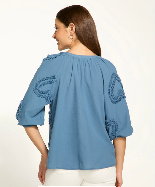 FDJ - EMBELLISHED COTTON BLOUSE - 7090588 - 2 Colours