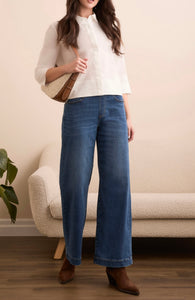 TRIBAL - AUDREY PULL ON WIDE JEANS - 5858O-5100 - 2 Colours
