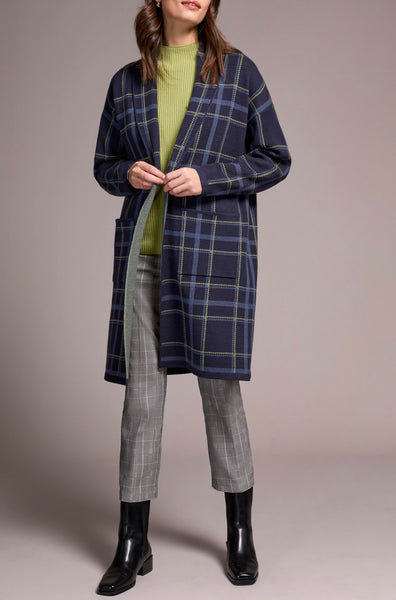 TRIBAL - SHAWL COLLAR COATIGAN - 1523O-8234 - SAPPHIRE