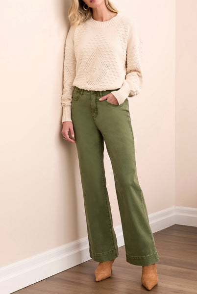 TRIBAL - COMFORT STRETCH WIDE LEG  PANT - 1861O-2020W - 5 Colours