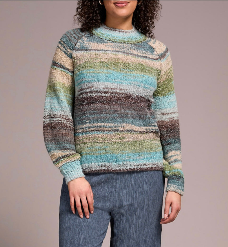 TRIBAL - AQUA HAZE MOCK SWEATER - 1942O-8208