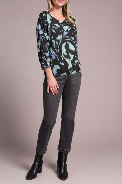 TRIBAL - SOFT YARN 3/4 SLEEVE SWEATER - 2175O-8169 - MINT