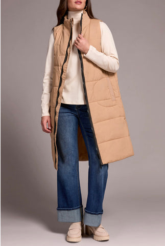 TRIBAL - ZIP FRONT QUILTED  VEST- 2314O-3823 - 3 Colours