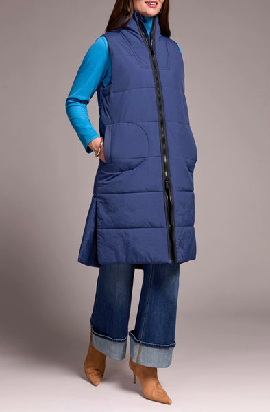TRIBAL - ZIP FRONT QUILTED  VEST- 2314O-3823 - 3 Colours