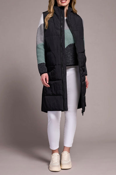 TRIBAL - ZIP FRONT QUILTED  VEST- 2314O-3823 - 3 Colours