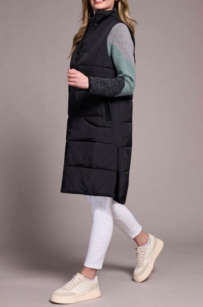TRIBAL - ZIP FRONT QUILTED  VEST- 2314O-3823 - 3 Colours