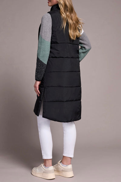 TRIBAL - ZIP FRONT QUILTED  VEST- 2314O-3823 - 3 Colours