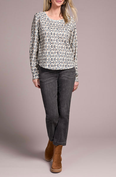 TRIBAL - CREW NECK PRINT TOP - 2330O-8319