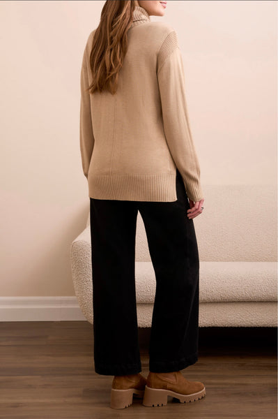 TRIBAL - TURTLE NECK SOFT KNIT SWEATER - 2395O-576 - 4 Colours