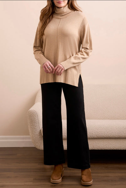 TRIBAL - TURTLE NECK SOFT KNIT SWEATER - 2395O-576 - 4 Colours