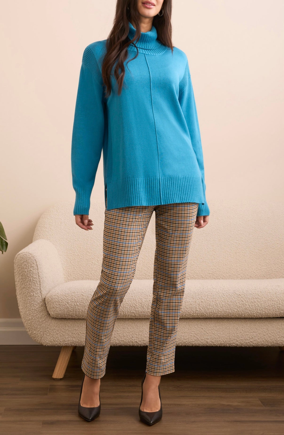 TRIBAL - TURTLE NECK SOFT KNIT SWEATER - 2395O-576 - 4 Colours