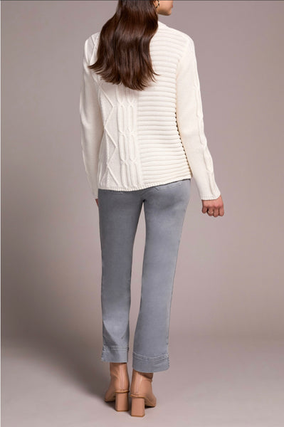 TRIBAL - MOCK NECK COTTON SWEATER W/ VINTAGE WASH - 5935O-4632 - 2 Colours