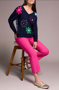 TRIBAL - JACQUARD EMBROIDERED SWEATER - 5993O-6018