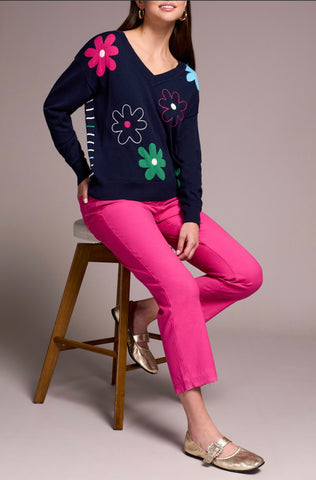 TRIBAL - JACQUARD EMBROIDERED SWEATER - 5993O-6018