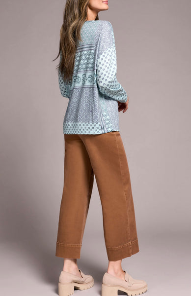 TRIBAL -  PRINT KNIT TOP - 6014O-5118 - 2 Colours