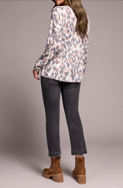 TRIBAL -  PRINT KNIT TOP - 6014O-5118 - 2 Colours