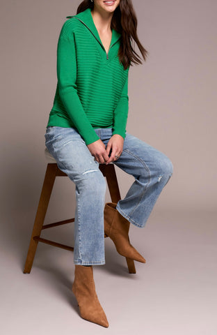 TRIBAL - 1/4 ZIP SWEATER - 6028O-5118