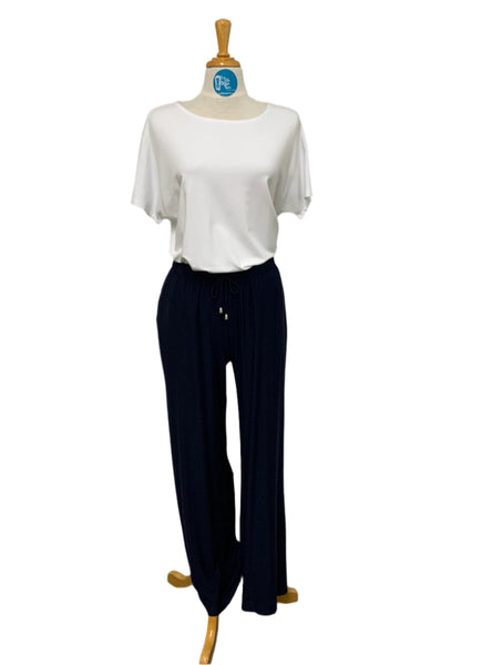 PURE ESSENCE - COMFORT WAIST STRAIGHT LEG BAMBOO PANT - 210-2363S - 2 Colours
