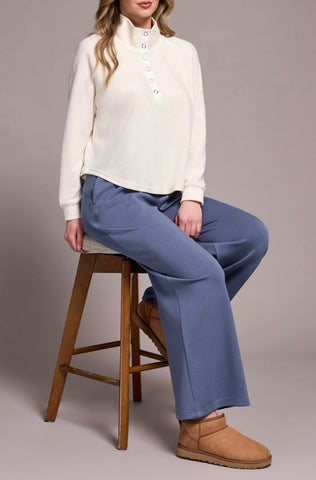 TRIBAL - HENLEY TOP W/ RIB COMBO - 6036O-5139 - 6036O-5139 - 2 Colours
